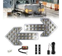 Enpvneer 12V-24V LED Traffic Arrow Light, 208 LED Beads, 35 CM, Waterproof