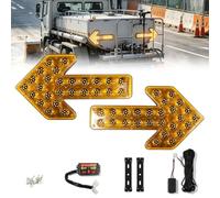 Enpvneer 12V-24V LED Traffic Arrow Light, 208 LED Beads, 35 CM, Waterproof