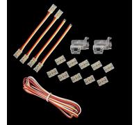 ENQIMAOYI 3 Pin 8mm LED Connectors for CCT COB LED Strip Lights kit included Transparent Gapless Connectors,L T type Connectors,Dual Ends Extension Connectors,5M Extension cable (3pin 8mm COB KIT)