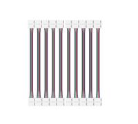 ENQIMAOYI 4 Pin 8mm Wide 10-Pack Led Light Strip Connectors, Solderless Strip to Strip Jumper Extension Connector for SMD 5050 DIY LED Strip