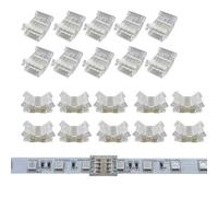 ENQIMAOYI 4pin SMD LED Strip Connectors,20pcs 4-pin 8mm Gapless Solderless No Dark Areas Strip to Strip Quick Connectors for RGB 5050 3528 LED Strip Lights