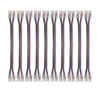 ENQIMAOYI COB LED Strip Connectors for 5pin Strip to Strip Dual Ends Extension Connectors + Cable for 12mm COB RGB IC LED Strip Lights (5PIN Dual)