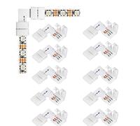 ENQIMAOYI L Shape 3 Pin Right Angle Corner Solderless Connectors 3Pin 10mm LED Light Connector 3pin L Connectors for WS2811 WS2812B SK6812 LED Strip(3PIN-10)