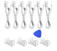 ENQIMAOYI LED Strip Connectors 10pcs 2pin 8mm Tape Light Solderless Transparent Wire Lead Connector for SMD 2835 COB LED Strip Light (Single Side Extension Connector)