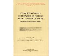 Enquête générale de Leopardo da Foligno dans la baillie de digne septembre novem
