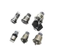 ENRHQENK 1PCS 16mm self-resetting instantaneous self-locking fixed waterproof metal selector knob/key rotary switch 2/3-digit LED(Knob White,16MM_3 POSITION_3-6V)