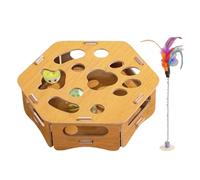 Enrichment Box with Cat Tree and Puzzle - 28x28x6cm Exercise Toy For Kittens, Maze Box | For Indoor Games, Home, Office, Bedroom, Living Room,