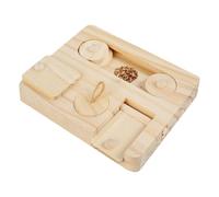 Enrichment Toys for Bunny - Small Animal Wooden Foraging Dispenser, Interactive Pet Puzzle Toy, Boredom Breaker For Hamsters, Indoor Feeding Cage Play, Mice Guinea Pig, Natural Pine Wood