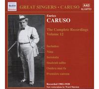 Caruso:V - CARUSO, Enrico: Complete Recordings, Vol. 12