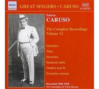 Caruso:V - CARUSO, Enrico: Complete Recordings, Vol. 12