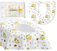 Enröuteessentïals 1x20Pcs Disposable Toilet Seat Covers. Provide a hygienic Solution for Public restrooms, Potty Training, Hotels, Extra-Large, Waterproof, Anti-Slip Covers. Ideal for Kids and Adults