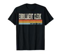 Enrollment Clerk Week Retro Vintage Back to School Day T-Shirt
