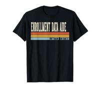 Enrollment Data Aide Week Retro Vintage Back to School Day T-Shirt