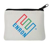 Enron Company Logo Biggest Financial Ponzi Scheme Neoprene Coin Purse Pouch 10x11cm White