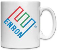 Enron Company Logo Biggest Financial Ponzi Scheme White Ceramic Mug White