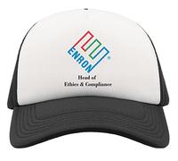 Enron Head of Ethics and Compliance Funny Ponzi Scheme Meme Half Mesh Trucker Cap Baseball Hat Snapback Black