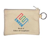 Enron Head of Ethics and Compliance Funny Ponzi Scheme Meme Key Chain Coin Purse Beige