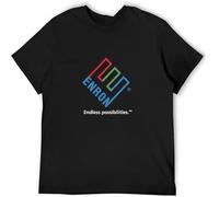 Enron Retro Corporate Fraud Bankrupt Blue Collar Crime T-Shirt Unisex Mens Tees Black XL