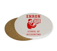 Enron School of Accounting, Accounting Coaster, Drinks Coffee-Tea Coaster. (Round Coaster MDF)