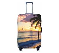 ENRPTY Breathtaking Jamaica Beach Print Suitcase Decoraitve Covers Washable Suitcase Cover Travel Luggage Accessories, Black, L