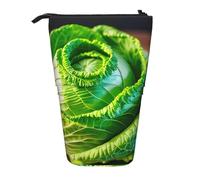 ENRPTY Bright Cabbage Print Telescopic Pencil Bag Big Capacity Pop Up Storage Makeup Bag For Office Supplies