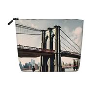 ENRPTY Brooklyn Bridge S Print Women'S Makeup Make Up Bag Zipper Pouch Travel Storage Pouch Large Capacity Purse