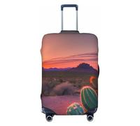 ENRPTY Cactus Desert Sunset Print Suitcase Decoraitve Covers Washable Suitcase Cover Travel Luggage Accessories, Black, L
