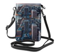 ENRPTY Chicago Illinois Usa 1 Print Small Cell Phone Leather Purse Adjustable Shoulder Rope Crossbody Bags For Women