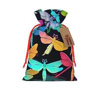 ENRPTY Cute Dragonflies Print Personalized Drawstring Gift Packing Bag For Anniversary Wedding Christmas