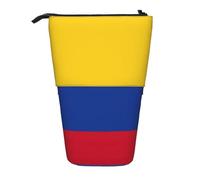 ENRPTY Flag Of Colombia Print Telescopic Pencil Bag Big Capacity Pop Up Storage Makeup Bag For Office Supplies