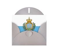 ENRPTY Flag Of San Marino Print Pearlescent Paper Thank You Cards With Envelopes And Stickers For Holiday Greeting