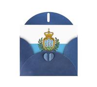 ENRPTY Flag Of San Marino Print Pearlescent Paper Thank You Cards With Envelopes And Stickers For Holiday Greeting