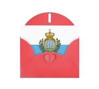 ENRPTY Flag Of San Marino Print Pearlescent Paper Thank You Cards With Envelopes And Stickers For Holiday Greeting
