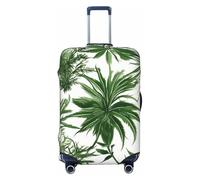ENRPTY Flowering Herbs And Herbaceous Plants Print Suitcase Decoraitve Covers Washable Suitcase Cover Travel Luggage Accessories, Black, XL