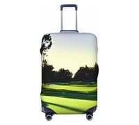 ENRPTY Golf Course Print Suitcase Decoraitve Covers Washable Suitcase Cover Travel Luggage Accessories, Black, XL