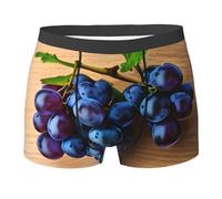 ENRPTY Grape Pattern Print Mens Underwear Stretch Breathable Boxer Briefs Fun Boxers Briefs For Men(S-Xxl)