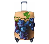 ENRPTY Grape Pattern Print Suitcase Decoraitve Covers Washable Suitcase Cover Travel Luggage Accessories, Black, M