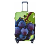 ENRPTY Grape Print Suitcase Decoraitve Covers Washable Suitcase Cover Travel Luggage Accessories, Black, Medium