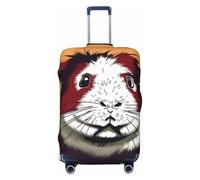 ENRPTY Guinea Pig Pattern Print Suitcase Decoraitve Covers Washable Suitcase Cover Travel Luggage Accessories, Black, L