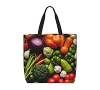 ENRPTY Introduction Of Various Vegetables Print Casual Shoulder Bag Handbag Outdoors Holiday Weekender Travel Shopping
