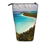 ENRPTY Island Of Cuba Print Telescopic Pencil Bag Big Capacity Pop Up Storage Makeup Bag For Office Supplies