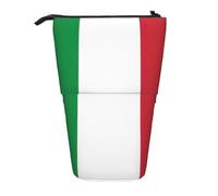 ENRPTY Italian Flag Print Telescopic Pencil Bag Big Capacity Pop Up Storage Makeup Bag For Office Supplies
