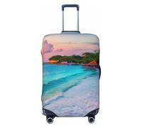 ENRPTY Jamaica Beach Print Suitcase Decoraitve Covers Washable Suitcase Cover Travel Luggage Accessories, Black, XL