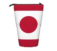ENRPTY Japanese Flag Print Telescopic Pencil Bag Big Capacity Pop Up Storage Makeup Bag For Office Supplies