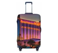 ENRPTY Las Vegas Sunset 1 Print Suitcase Decoraitve Covers Washable Suitcase Cover Travel Luggage Accessories, Black, S