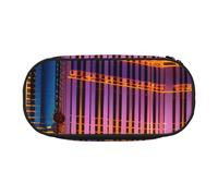 ENRPTY Las Vegas Sunset 1 Print With Zipper Compartments Stationery Pencil Bag Portable Cosmetic Storage Bag