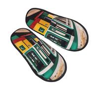 ENRPTY Lisbon Tram Pattern Print Lightweight Warm House Slippers Comfortable Indoor Slippers For Men And Women