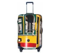 ENRPTY Lisbon Tram Print Suitcase Decoraitve Covers Washable Suitcase Cover Travel Luggage Accessories, Black, L