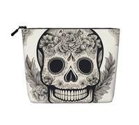 ENRPTY Mexican Skull Print Women'S Makeup Make Up Bag Zipper Pouch Travel Storage Pouch Large Capacity Purse