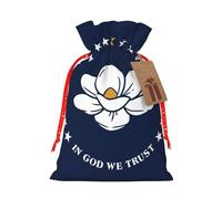 ENRPTY Mississippi State Flag Print Personalized Drawstring Gift Packing Bag For Anniversary Wedding Christmas
